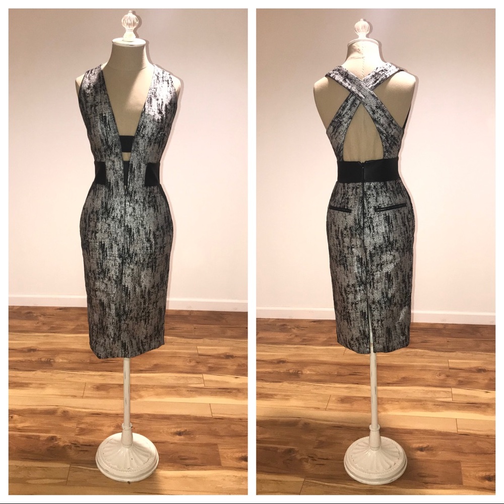 Kimora Lee Simmons Metallic Faux leather dress